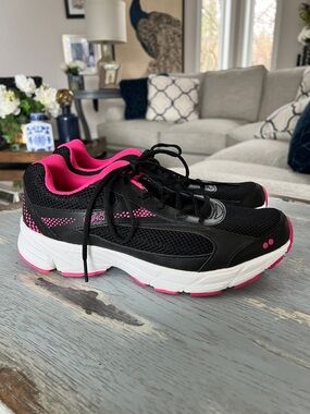 Ryka Black and Hot Pink Women's Athletic Running Shoes
